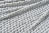あったかふわふわラビット調フランネル 毛布・敷パット〈Light gray〉