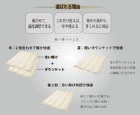 2枚合わせ羽毛ふとん　　　　　　　　（ポーランド産グース使用）